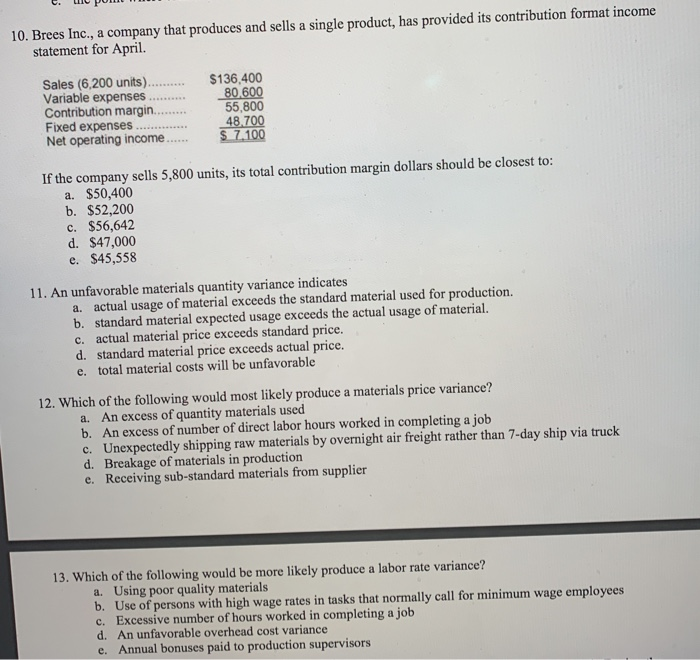 please answer 10) 11) 12) 13) thanks! e. W pont 10. Brees