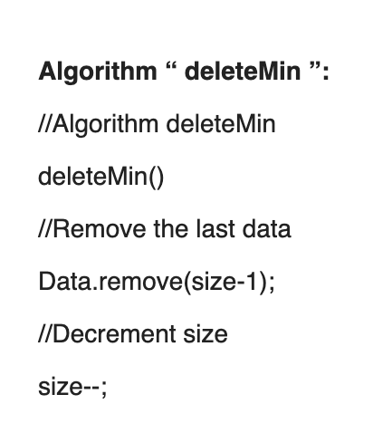 is first, the smallest is last), you can implement both findMin and