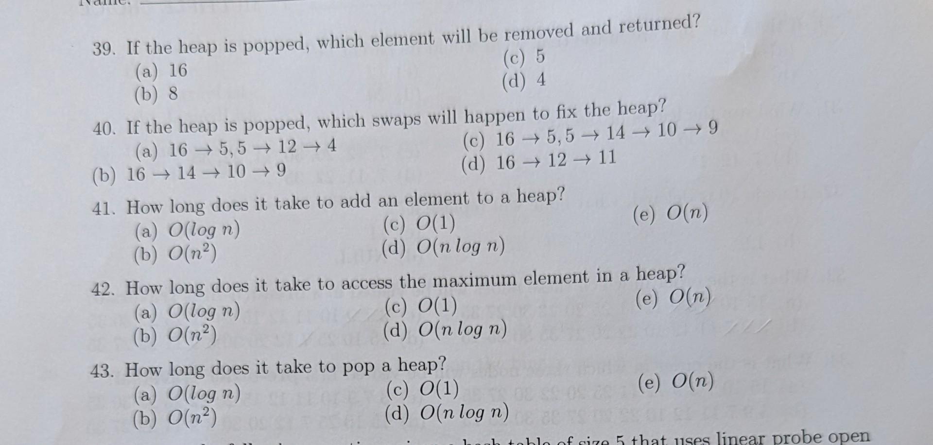 questions based on this tree: 37. Write the complete binary tree as
