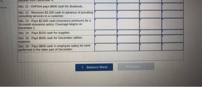 the financial statement impact of each entry. The financial statements are automatically