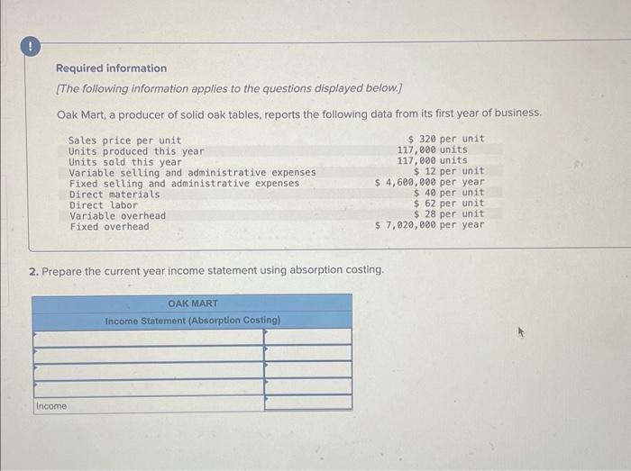  Required information Skip to question (javascript:;) [The following information applies to