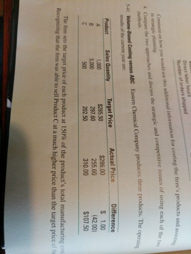 please answer problem 5-41 parts 1,2, and 3 only. hours shipped