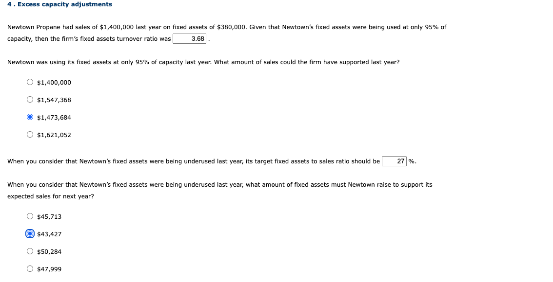 Only need help with the last question. Newtown Propane had sales of