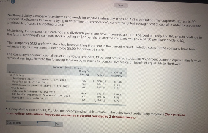  apter 11 i Saved Northwest Utility Company faces increasing needs for