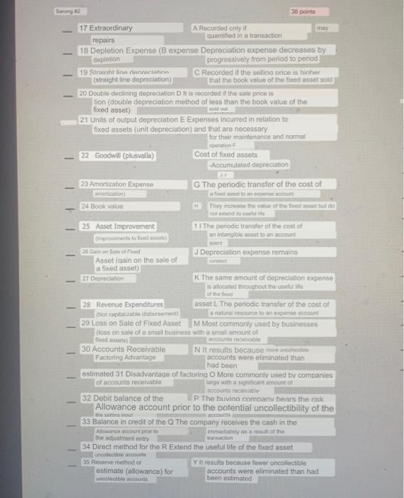 repairs A Recorded only if it can (Extraordinary repairs) 18 Depletion Expense