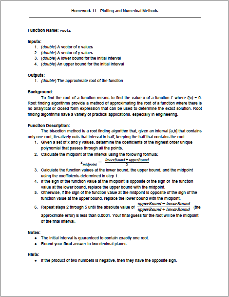  Test Cases: %% Function Name: roots % [out1] = roots([1 2