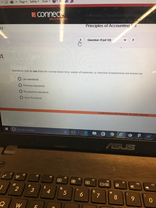  Standards that do not allow for normal down time, waste of