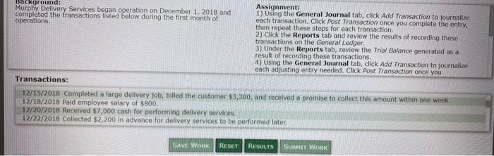 and 1) Using the General Journal tab, click Add Transaction to journalize