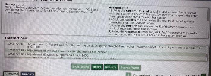 steps for each transaction 2) Click the Reports tab and review the