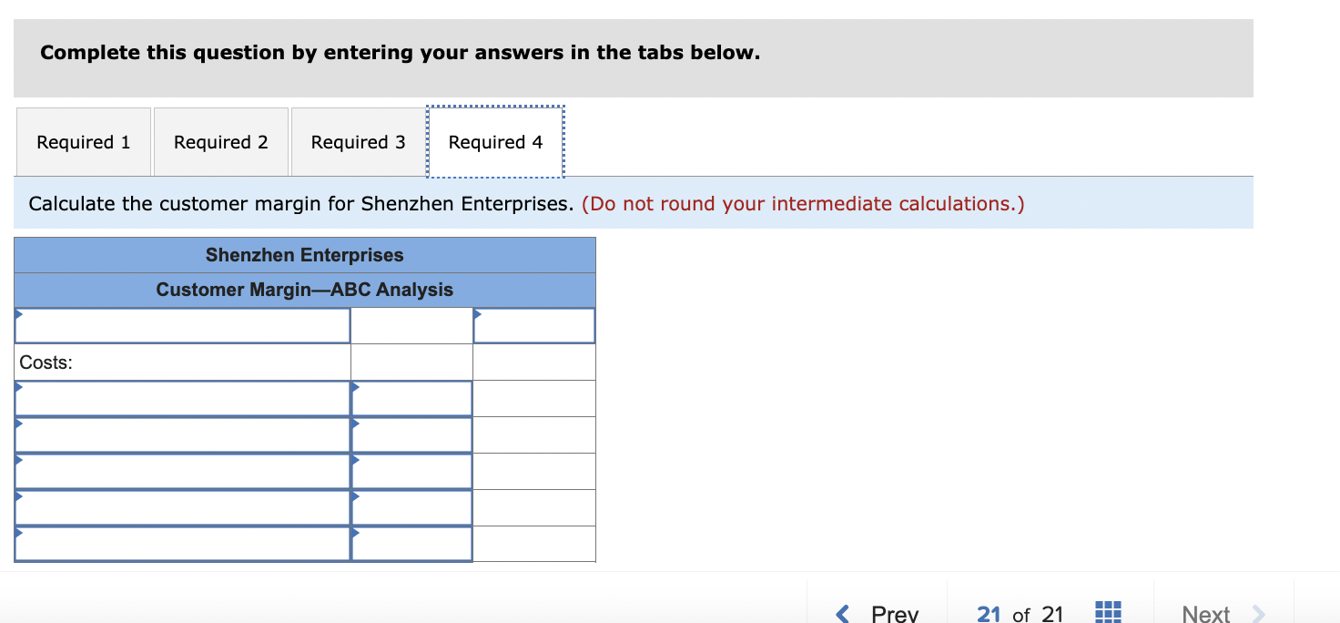 customer, Shenzhen Enterprises. This customer did not order any other products during