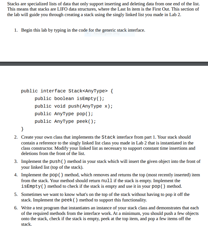  Stacks are specialized lists of data that only support inserting and