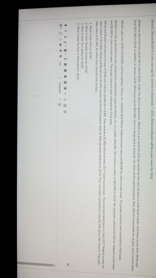  Alfred E. Old and Beulah A. Crane, each age 42, married