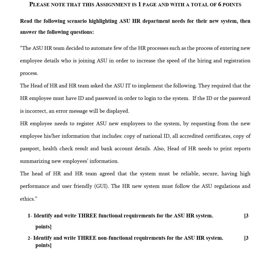 PLEASE NOTE THAT THIS ASSIGNMENT IS 1 PAGE AND WITH A