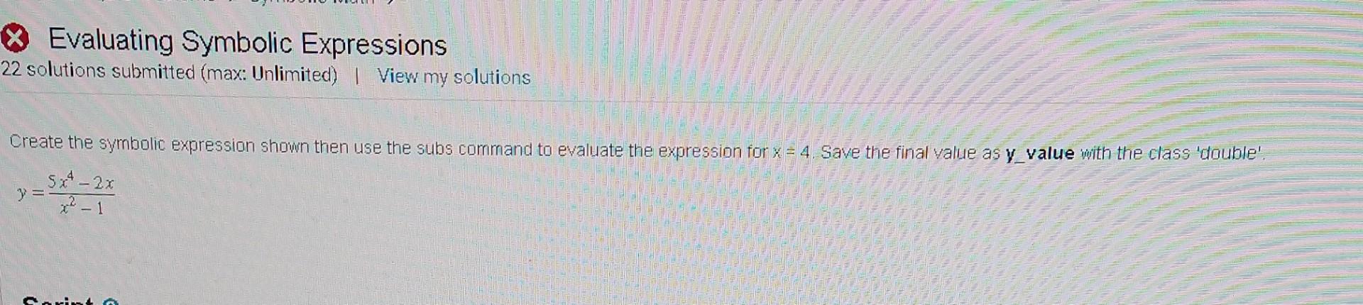 code runs in Matlab but isn't accepted in Matlab grader. Please