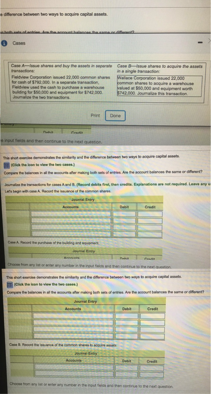  e difference between two ways to acquire capital assets. both cate