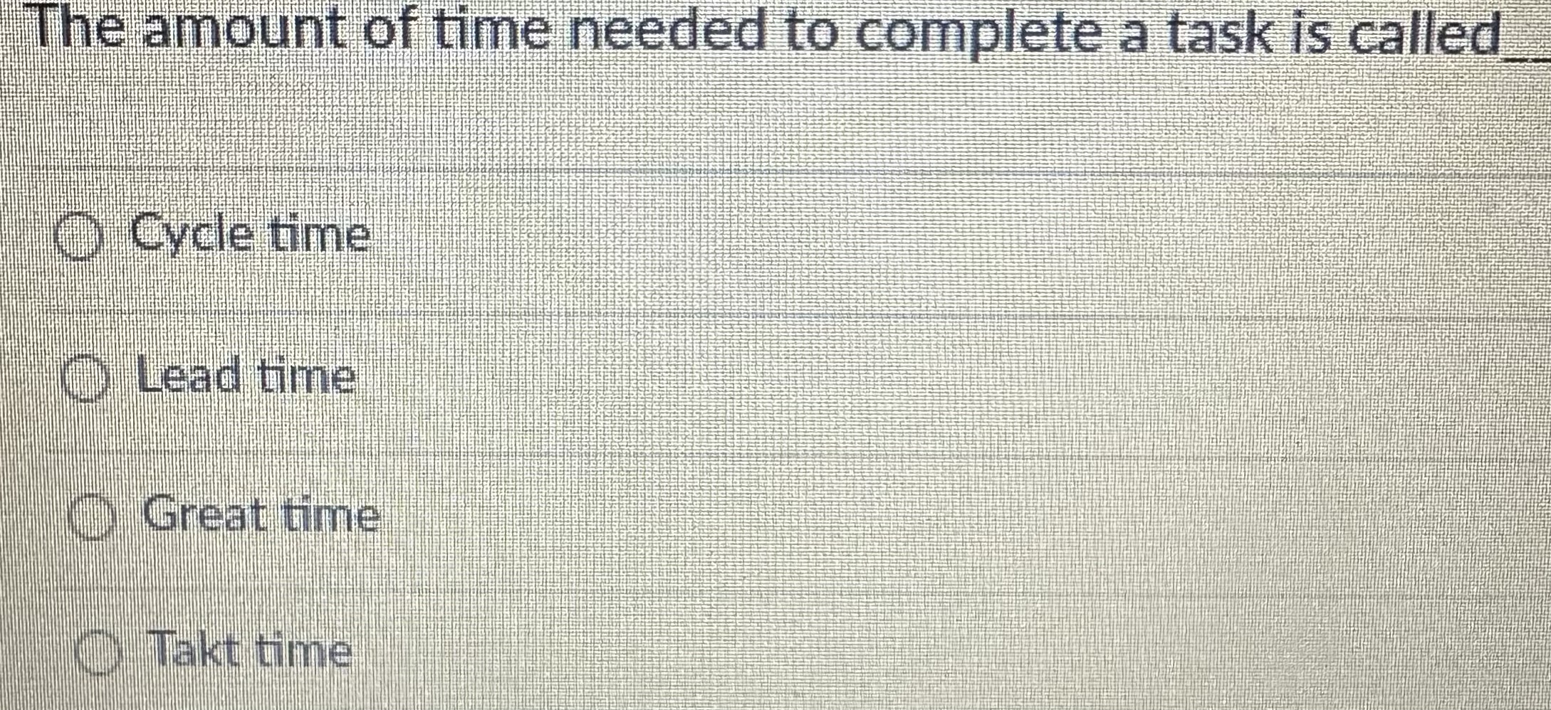 spent in each process and in each inventory room is called Current
