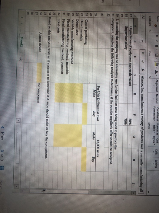 own component parts. An outside supplier has offered to sell one of