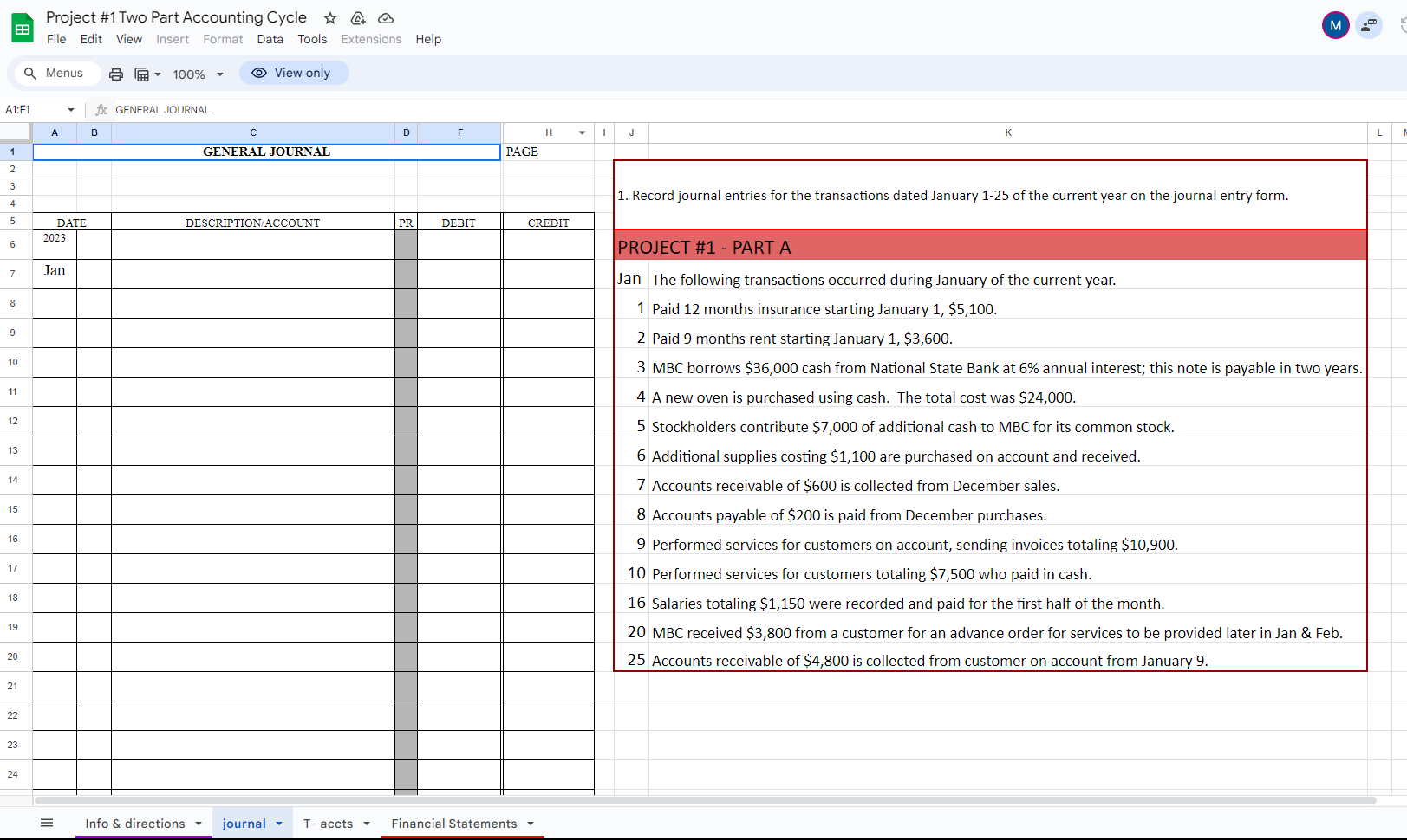 important. Please read each requirement carefully, expanding columns/rows as needed. Use of