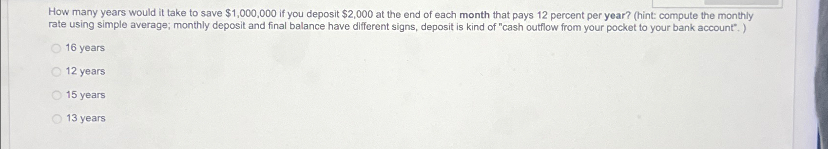  How many years would it take to save $1,000,000 if you