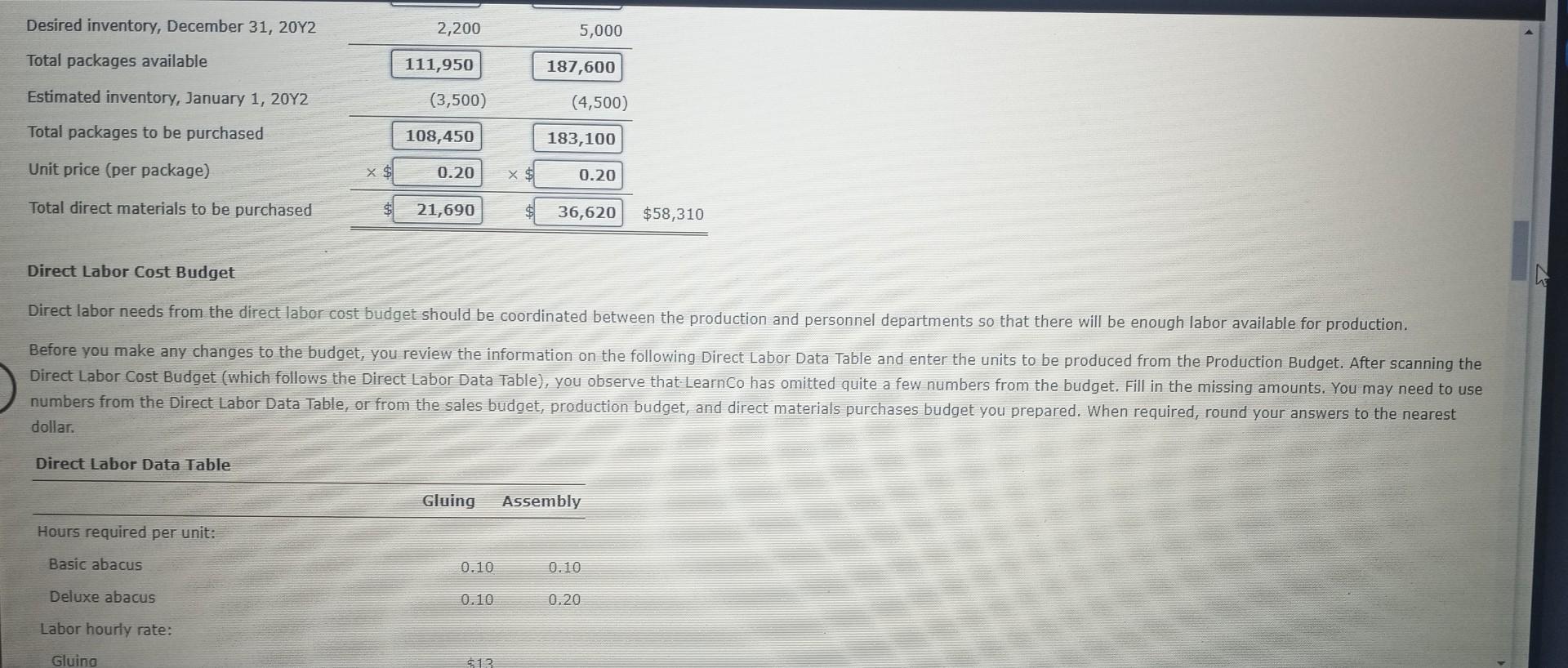 costs, and in creating a budgeted income statement showing a prediction of
