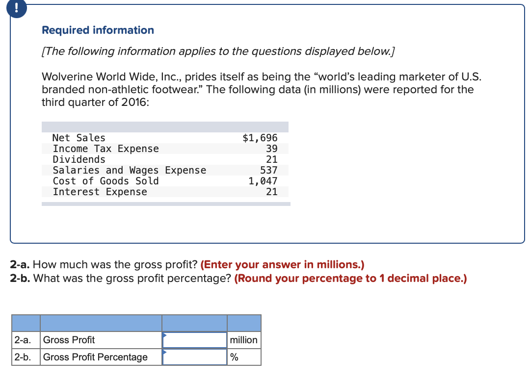 is wrong. and then using this information what would the following be?