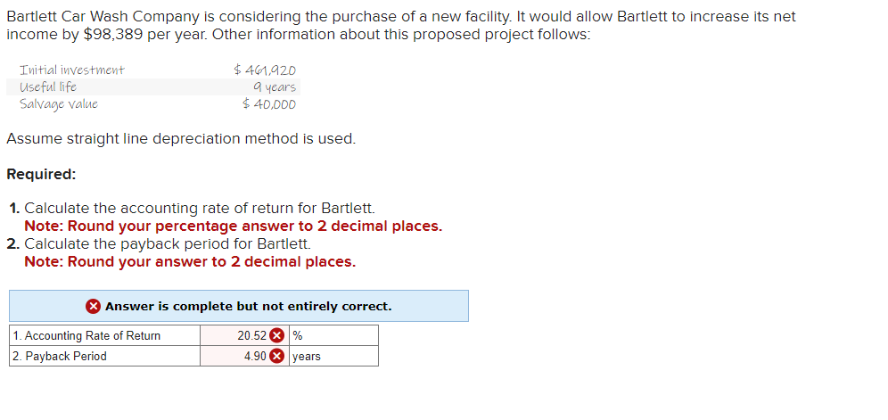 Please help with step by step process. Bartlett Car Wash Company is