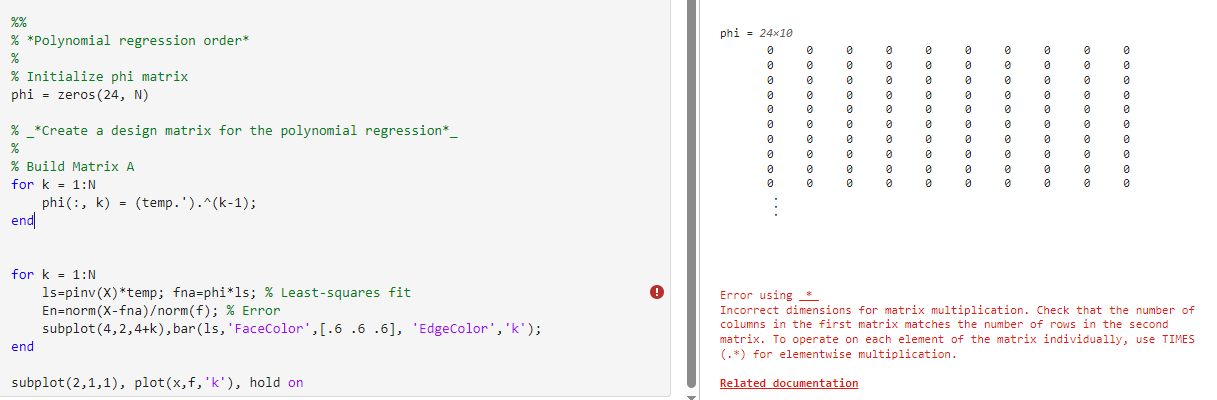 Time t=1:24; \% Query the polynomial fit X= linspace (1,24,100); \% Time