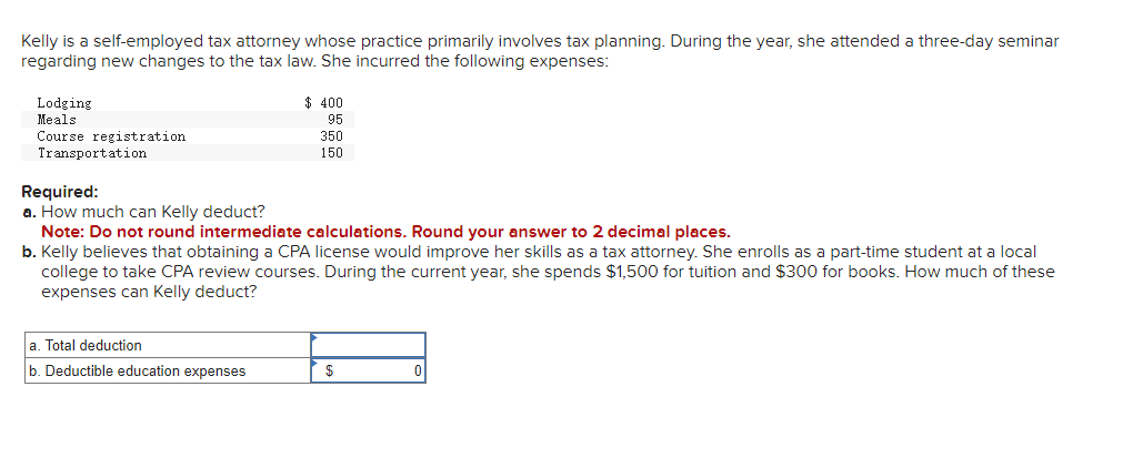Kelly is a self-employed tax attorney whose practice primarily involves tax