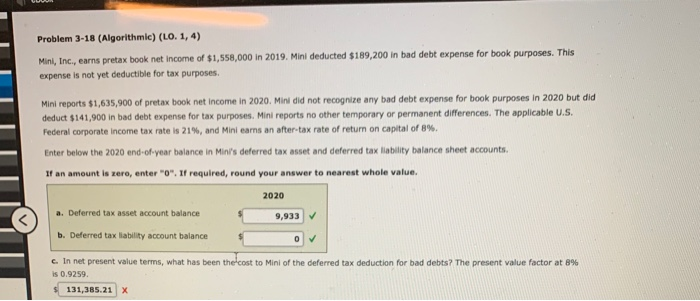 net Income of $1,281,000 in 2019. Prance acquires a depreciable asset in