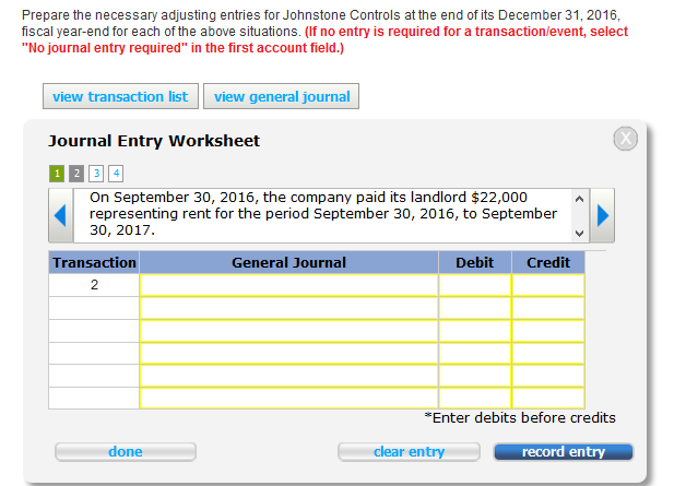  Prepare the necessary adjusting entries for Johnstone Controls at the end