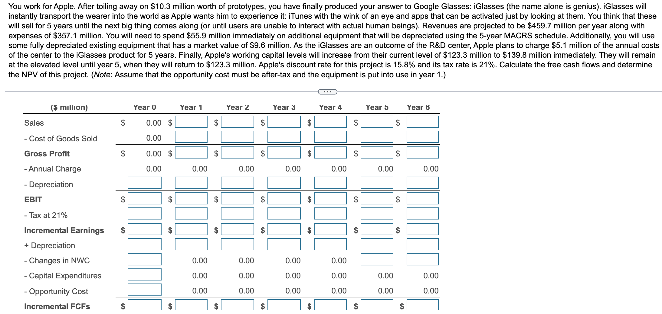  You work for Apple. After toiling away on $10.3 million worth
