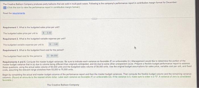 need help with all!!(will give a like) The Creatve Balloon Campary produces