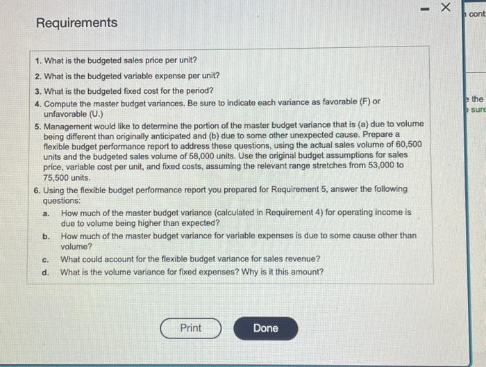 to view the performance report in contribubion margin format) Read the requirements