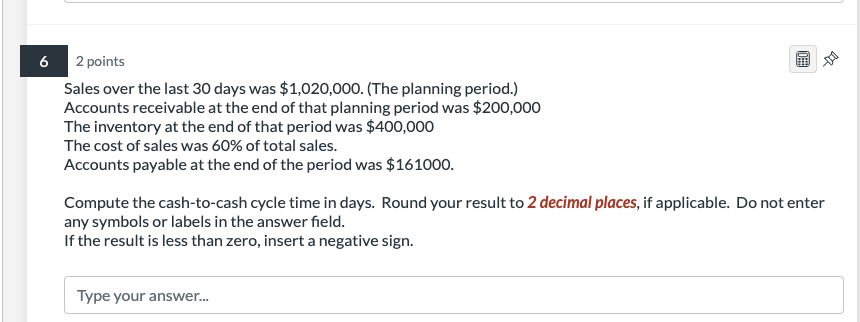 Module A HW 2 points Sales over the last 30 days was