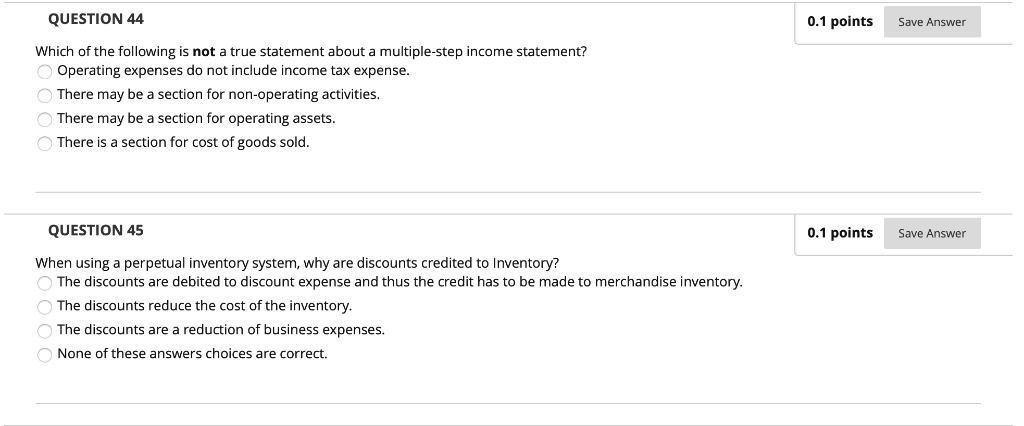 the following items is determined at a different time under the perpetual