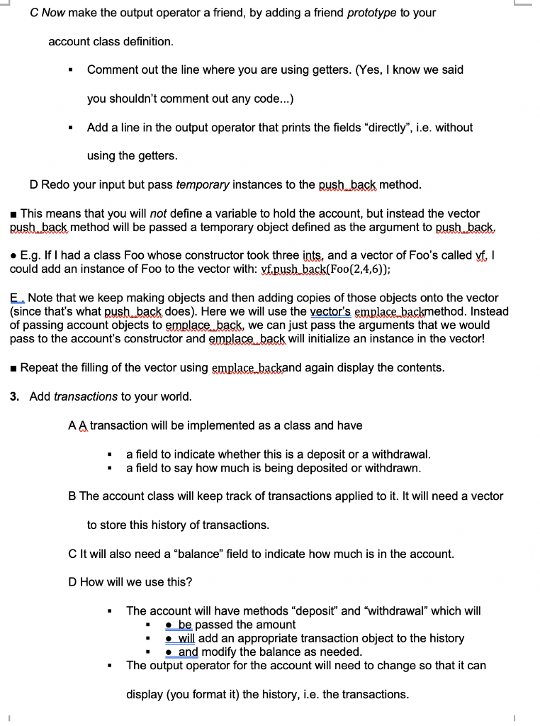 recitation may introduce some syntax or library methods that were not shown