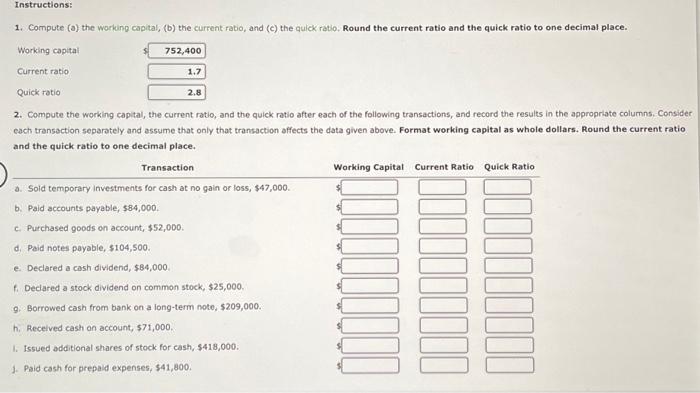 current position of Newlan Company are as follows: Instructions: 1. Compute (a)