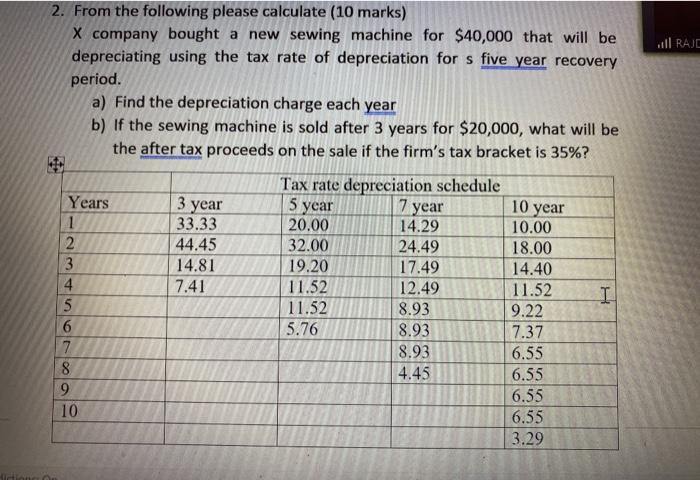 || RAJC 3 year 5 year 10 year 2. From the