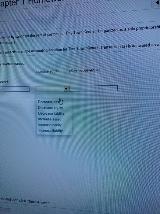 Indicate the effects of the business transactions on the accounting equation for