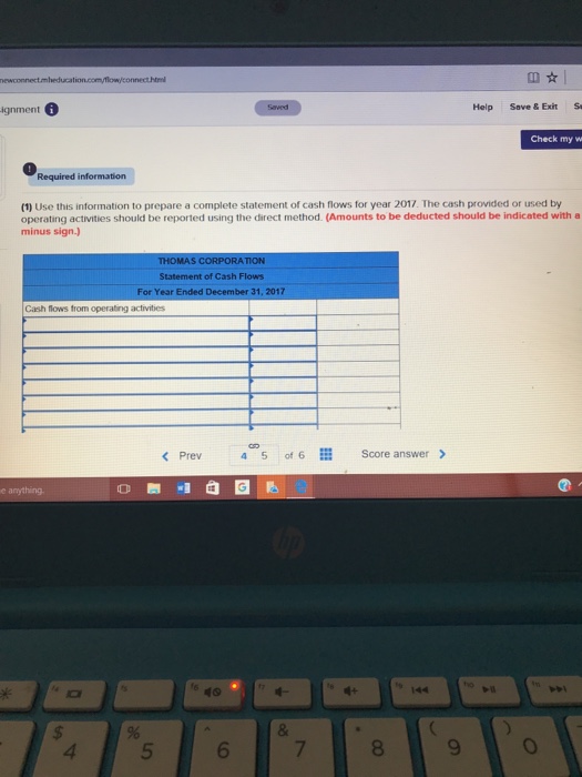 Cash T-account reflects the total debits and total credits to the Cash