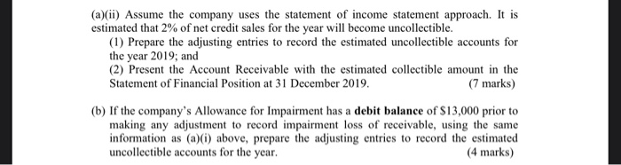 Mask Limited received the bank statement from bank as at the end