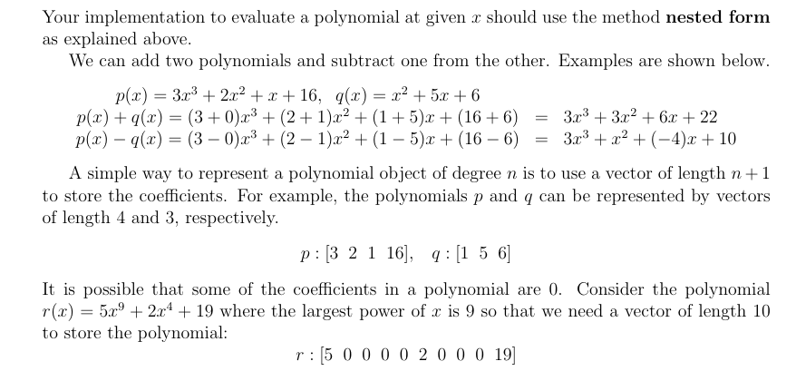 contents of this file // // Polynom.h // Definition of a simple