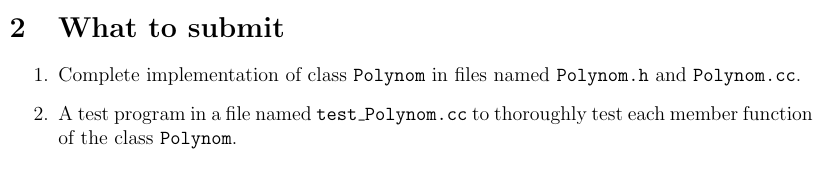 polynomial class of degree n #ifndef POLYNOM_H #define POLYNOM_H #include #include using