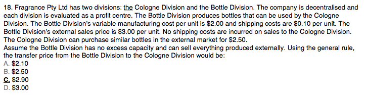  Please provide steps by steps solution to the answer. 18. Fragrance