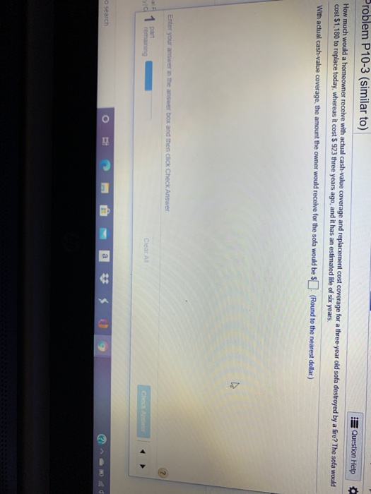  Problem P10-3 (similar to) Question Help How much would a homeowner