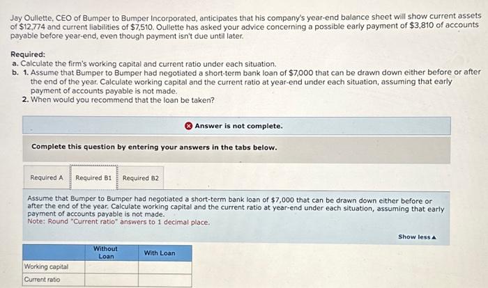 to give me the correct ratio for "Required A" aswell. as you