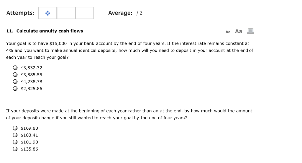 please help me with this problem Your goal is to have $15,000