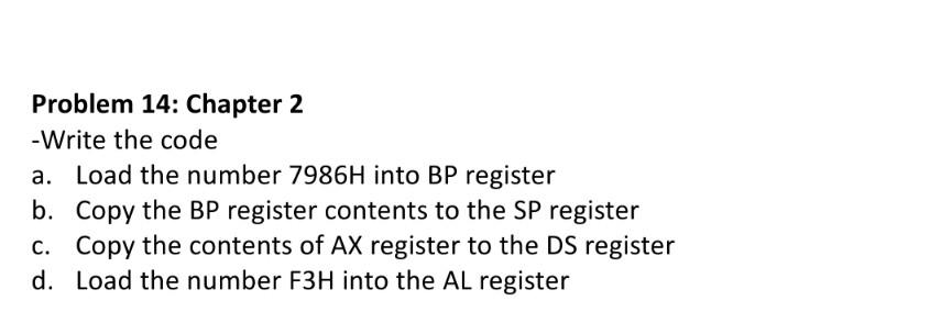 Chapter 2 -If the data segment register contains 4000H, what physical address