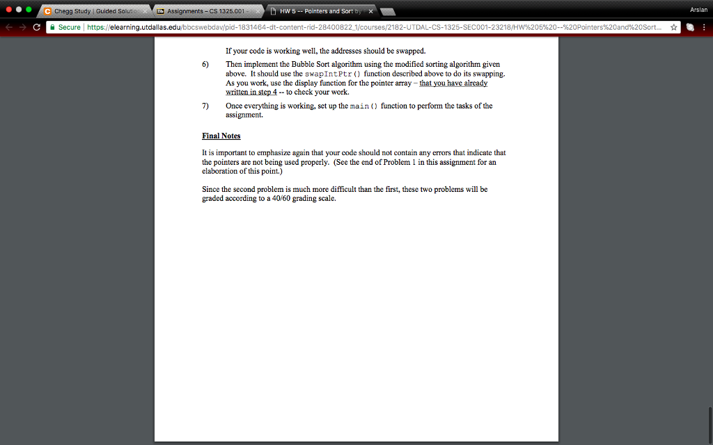 requirements as discussed. In addition, all non-main functions should be placed below