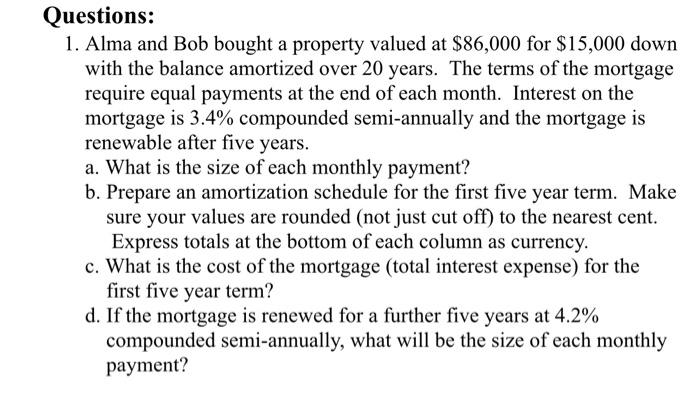  this is an amortization excel project. so must be done in